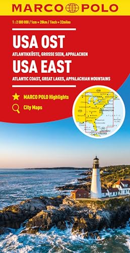 Marco Polo Maps Usa East: Wegenkaart Schaal 1 : 2.000.000