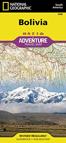 National Geographic Adventure Travel Map Bolivia: South America