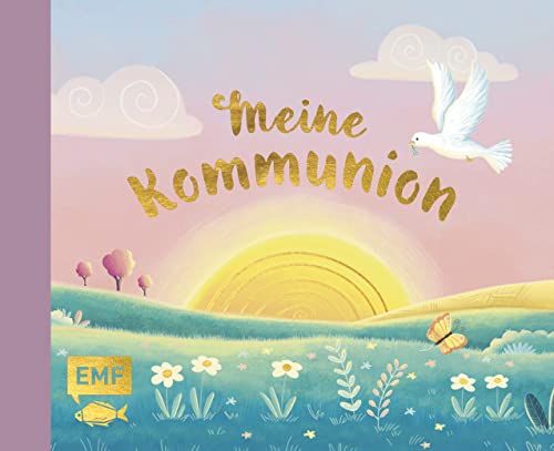 Meine Kommunion (Rosa): Eintragalbum Für Erinnerungen Und Fotos Mit Edler Goldfolienprägung