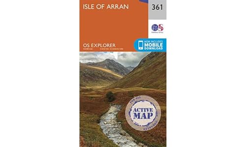 Isle Of Arran Map | Weatherproof | North Arran | Ordnance Survey | Os Explorer Active Map 361 | Scotland | Walks | Hiking | Maps | Adventure