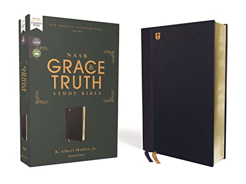 The Grace And Truth Study Bible: New American Standard Bible, Navy, Red Letter, 1995 Text, Comfort Print