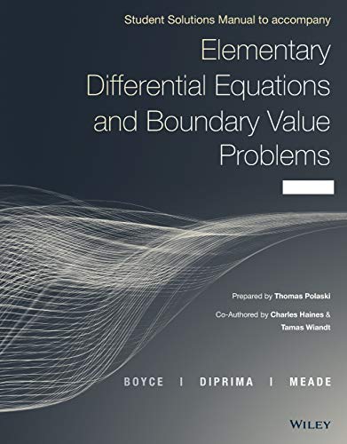 Elementary Differential Equations And Boundary Value Problems