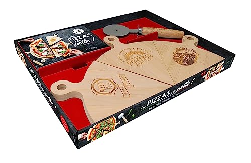 Des Pizzas À La Pelle !: Coffret Avec 6 Planches Gravées, 1 Roulette À Pizza Et 1 Livret De Recettes (Versione Francese)
