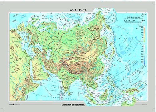 Asia Fisica E Politica - Carta Murale