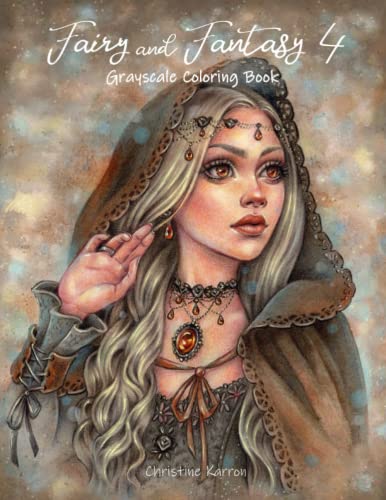 Fairy And Fantasy 4 Grayscale Coloring Book