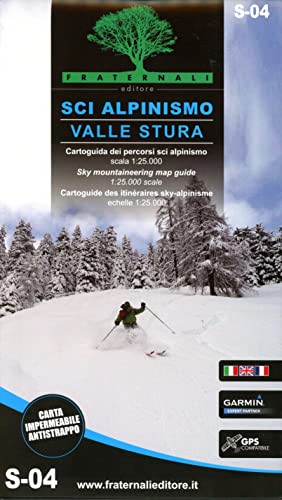 Sci Alpinismo In Valle Po E Val Varaita. Cartoguida Scala 1:25.000-Sky Mountaineering Map Guide 1:25,000 Scale: Cartoguida 1:25000: S03