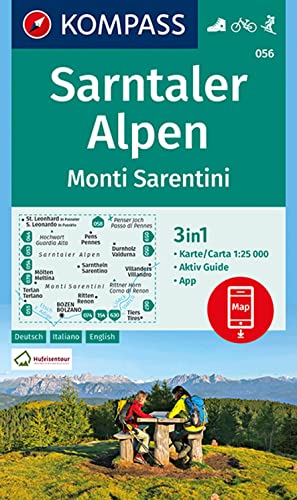 Carta Escursionistica N. 056. Monti Sarentini 1:25.000: 3In1 Wanderkarte, Mit Aktiv Guide Inklusive Karte Zur Offline Verwendung In Der Kompass-App. F