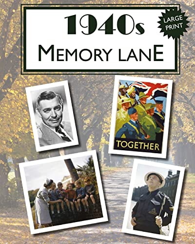 1940S Memory Lane: Large Print Book For Dementia Patients