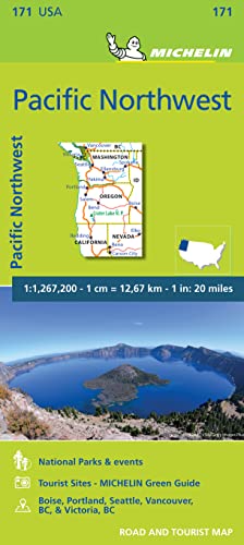 Michelin Pacific Northwest: Straßen- Und Tourismuskarte 1:1.267.200: 171