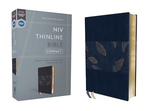 Holy Bible: New International Version, Thinline, Blue Floral, Leathersoft, Red Letter, Comfort Print