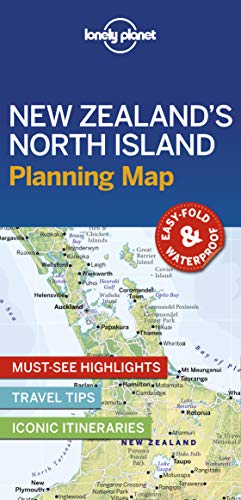 Lonely Planet New Zealand'S North Island Planning Map [Lingua Inglese]