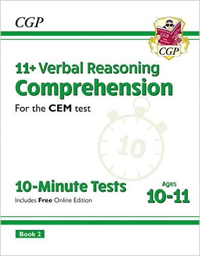 11+ Cem 10-Minute Tests: Comprehension - Ages 10-11 Book 2 (With Online Edition)