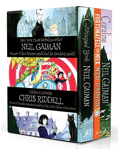 Neil Gaiman & Chris Riddell Box Set: The Graveyard Book / Coraline / Fortunately, The Milk