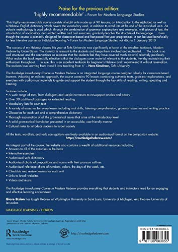 The Routledge Introductory Course In Modern Hebrew: Hebrew In Israel