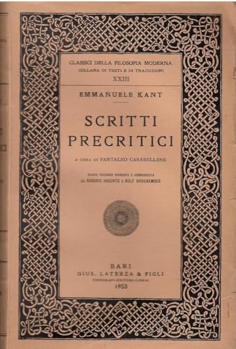 Scritti Precritici