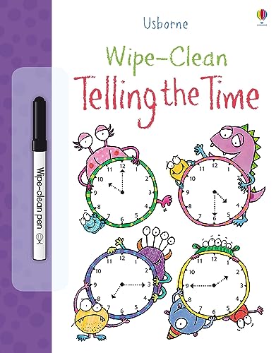Wipe Clean Telling The Time (Usborne Wipe Clean Books)