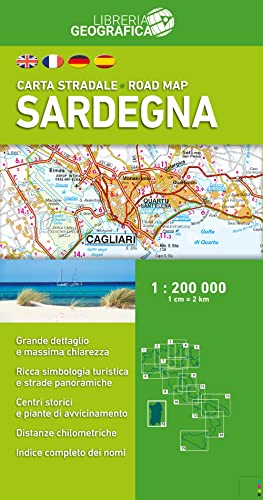 Sardegna. Carta Stradale 1:200.000. Ediz. Multilingue