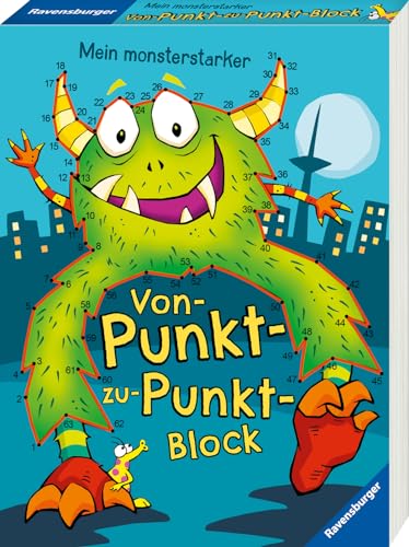 Ravensburger Mein Monsterstarker Von-Punkt-Zu-Punkt-Block - Für Kinder Ab 5 Jahren