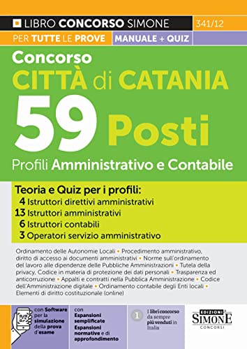 Concorso Città Di Catania 59 Posti Profili Amministrativo E Contabili - Teoria E Quiz