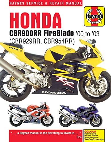 Haynes Honda Cbr900Rr Fireblade '00 To '03 Service And Repair Manual: Cbr929Rr, Cbr954Rr