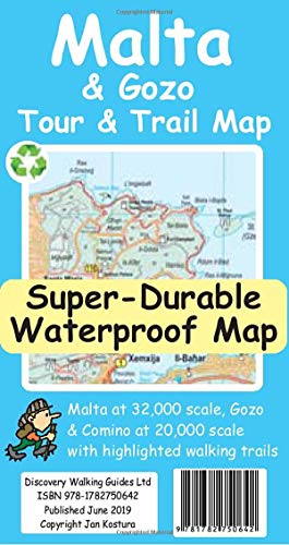 Malta And Gozo Tour And Trail Map