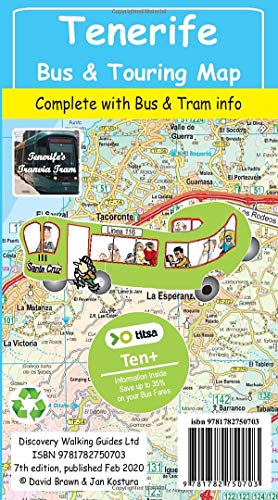 Tenerife Bus & Touring Map (7Th Ed)