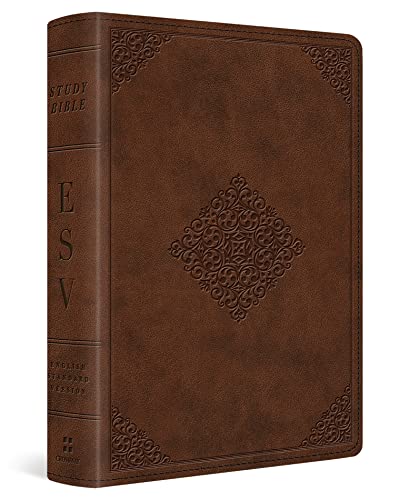 Esv Study Bible: English Standard Version, Saddle, Trutone, Ornament Design, Personal Size