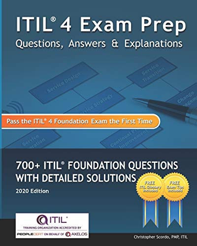 Itil 4 Exam Prep Questions, Answers & Explanations: 700+ Itil Foundation Questions With Detailed Solutions