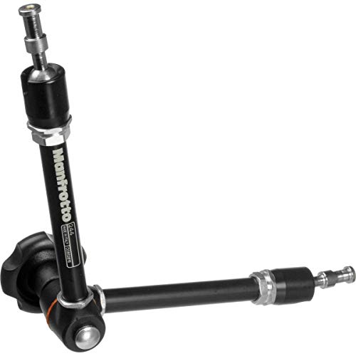 Manfrotto 244N Braccetto Magic Arm, Frizione Variabile A Manopola, Alluminio, Nero