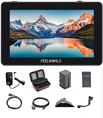 Feelworld F6 Plus Video Assist 4K 1920 X 1080 5.5 Pollici 3D Lut Touch Screen Ips Fhd Supporto Hdmi Field Monitor On Dslr Camera Include Braccio E Ada