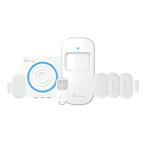 Sistema Di Allarme Nivian Per Casa E Azienda Senza Canone Mensile | Kit Allarme Wifi Con Controllo Remoto Tramite App Tuya | Funzione Sos | Installazi