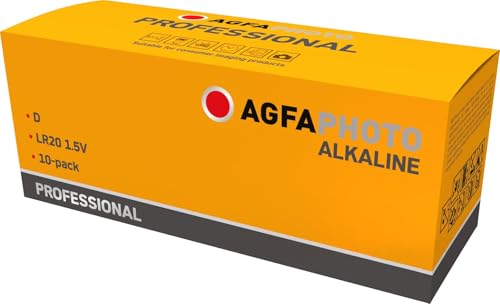 Agfaphoto Batterie Alcaline Professional -D Mono 10 Pezzi