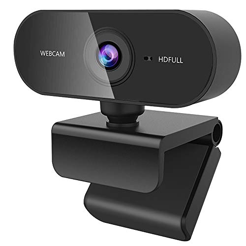 Guijiyi Webcam Per Pc, Full Hd Webcam 1080P Con Microfono A Cancellazione Di Rumore, Usb 2.0 Videocamera Per Pc, Laptop Y Mac, Con Base Girevole A 360