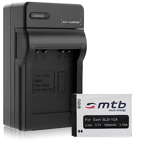 Batteria + Caricabatteria (Auto/Corrente) Per Samsung Slb-10A / Es50. L100, Pl, Sl, Tl, Wb. - Vedi Lista