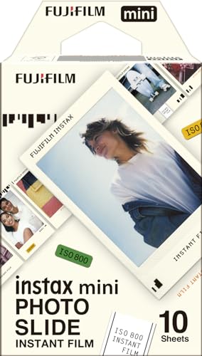 Fujifilm Instax Mini Film Pellicola Istantanea Per Fotocamere, Formato 46X62 Mm, 10 Shot, Photo Slide Border