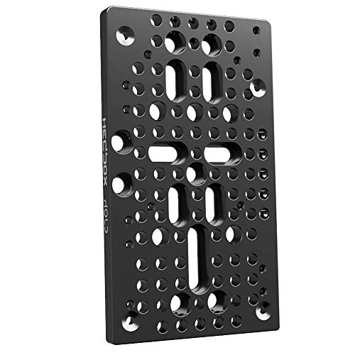 Hedbox Hold Ii - Piastra Per Formaggio Con Montaggio Universale A Più Fori, 120 Filettature Varie 3/8 "-16, 1/4" -20, M3, Fori Per Mosche Per Sistema 