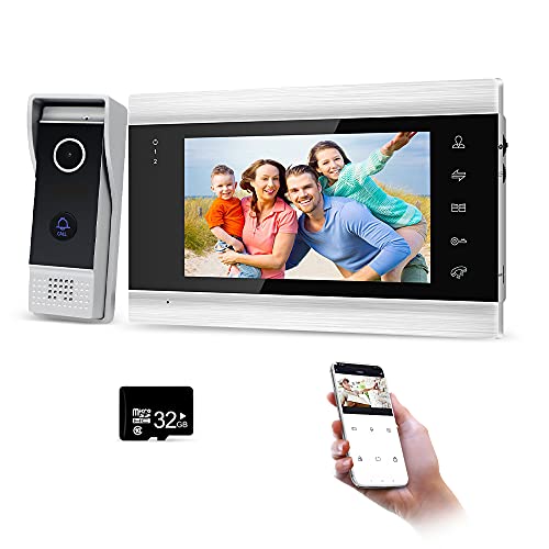 Bcom Video Door Phone Doorbell Wifi Ahd Intercom System 7 Inch 4-Wire With 720P Camera Support Mobile Tuya Smart App Remot.