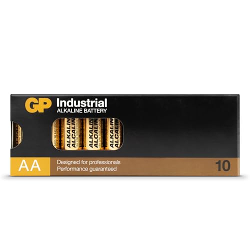Gp Industrial Aa Alcaline Mignon, Batterie Alcaline Gp, Lr06, 1,5 V, 10 Pezzi