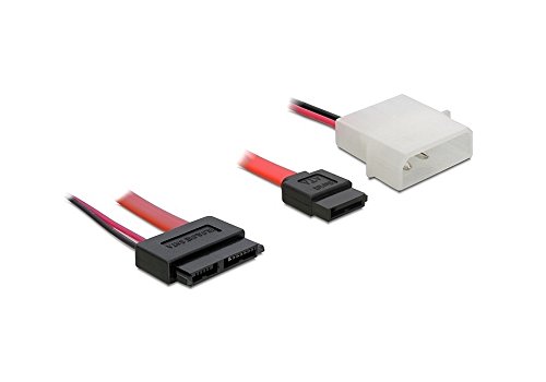 Delock Cavo Sata Slimline Presa + 2 Pin Power > Sata Cavo 1 X Sata 7 + 6 Pol/Presa + 1 X 2 Pol/Presa Su 1 X Sata 7 Pol 0.3 M