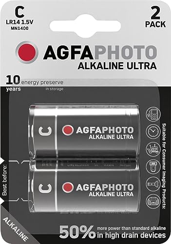 Agfaphoto Batteria Alcalina Ultra -C Lr14 Baby 2 Pezzi