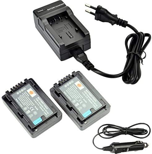 Dste 2-Pacco Ricambio Batteria + Dc106E Caricabatteria Per Pancomeonic Vw-Vby100 Hc-V110 Hc-V10 V110 K Hc V110G Hc V110Gk K Hc-V130 Hc-V201 Hc V201 K