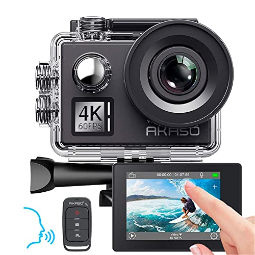 Akaso V50 Elite Action Cam 4K60Fps, Fotocamera Subacquea 40 M, Impermeabile, 20 Mp, Wifi, Stabilizzazione Del Ghiaccio, Zoom 8X, Controllo Vocale, Tel