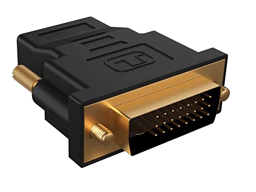Icy Box Adattatore Dvi A Hdmi – Perfetto Per Docking Station (Ib-Dk2241Ac), Pc E Monitor, Bidirezionale Dvi-D A Hdmi, Fino A 4K 60Hz, 60983