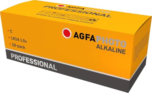 Agfaphoto Batterie Alcaline Professional -C Baby 10 Pezzi