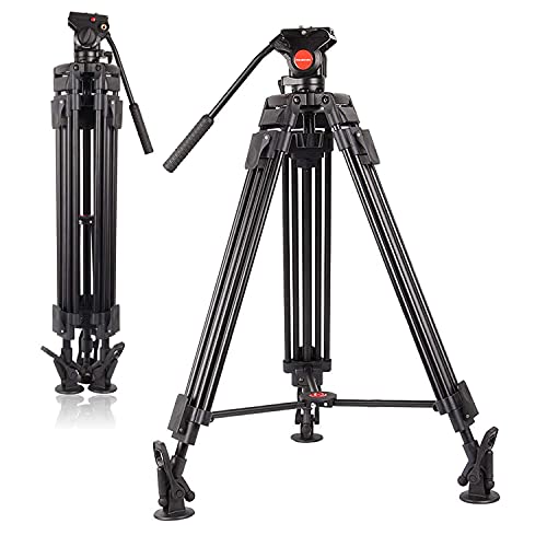 Polam-Foto 163Cm Système De Trépied Professionnel En Alliage D'Aluminium Robuste Pour Caméra Vidéo Charge 8 Kg Trépied Avec Tête Fluide