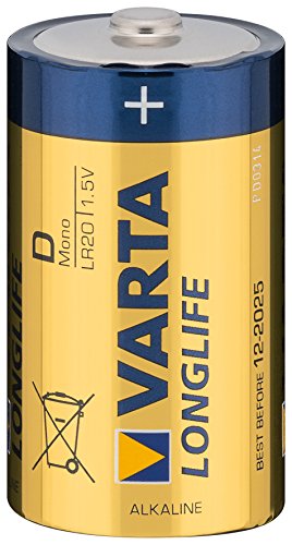 Varta Longlife Extra D Single-Use Battery Alcalini - Batterie Per Uso Domestico (Single-Use Battery, Alcalino, 1,5 V, 1 Pezzo(I), Lr20)
