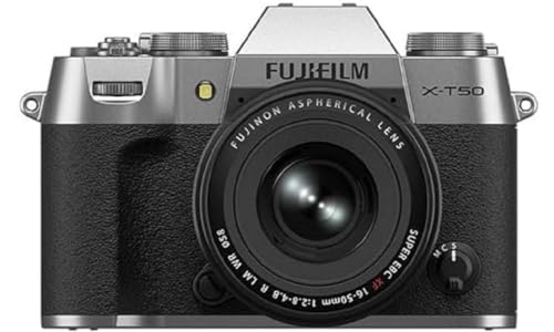 Fujifilm X-T50 Fotocamera Digitale Mirrorless 40Mp Kit Xf16-50Mmf2.8-4.8, Sendore X-Trans Cmos 5 Hr, Ibis, Filmati 6.2K 30P, Mirino Evf, Schermo Lcd 3