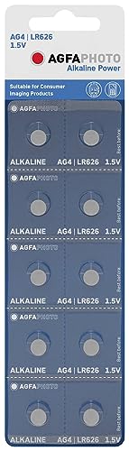 Agfaphoto Batteria A Bottone Lr626 Ag4, 1,5 V, Alcalina, 10 Pezzi