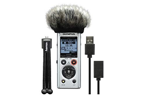 Olympus V414141Se030 Ls-P1 Podcaster Kit Con Mini Tripod, Windscreen, Cable