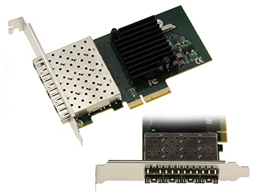 Kalea-Informatique Scheda Controller Di Rete Pcie Sfp A 4 Porte In Fibra Lc Con Chipset Intel I350Am4. Ethernet Quadrupla Gigabit